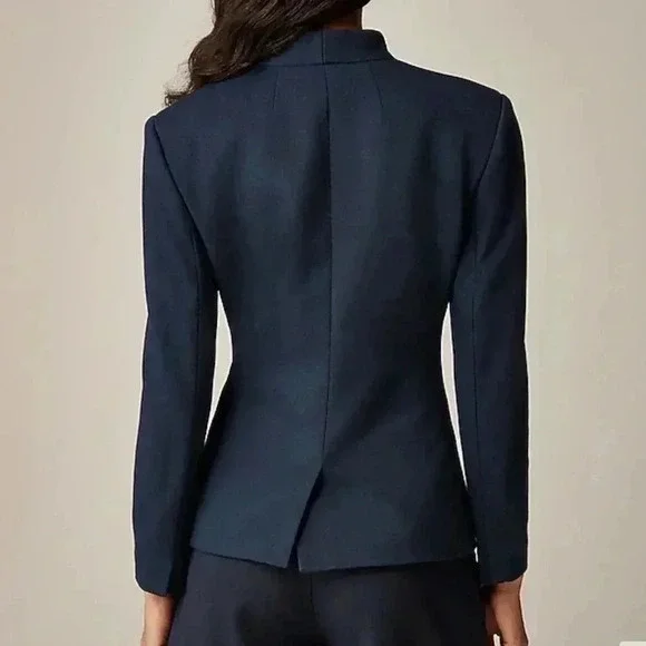 J Crew Going Out Blazer navy knit open front 2 - Picture 2 of 10